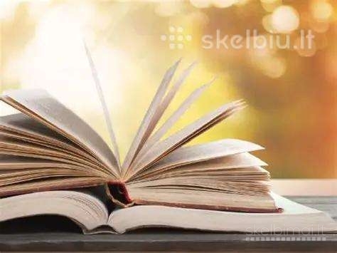 Rašto darbų taisymas ir pagalba studentams