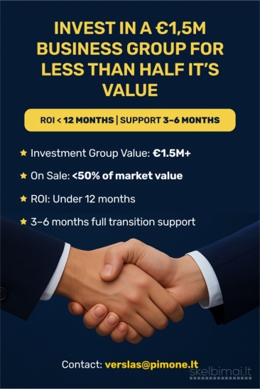 VIRŠ €1,5 MLN VERTĖS VERSLO GRUPĖ LIETUVOJE