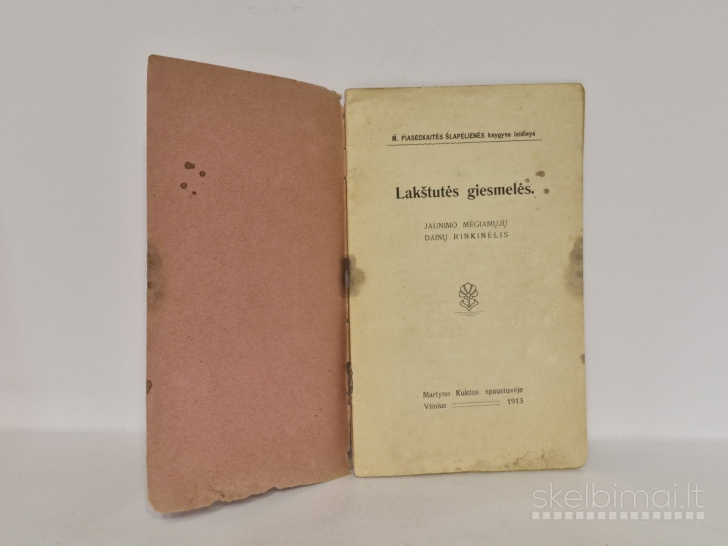 Sena knygutė Lakštutės giesmelės 1913m.