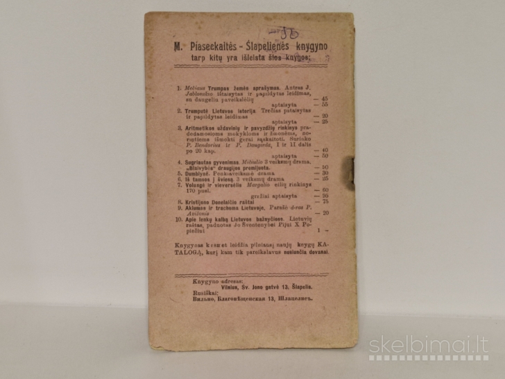 Sena knygutė Lakštutės giesmelės 1913m.