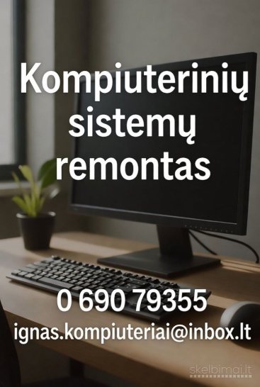 Kompiuterinių sistemų remontas Panevėžys