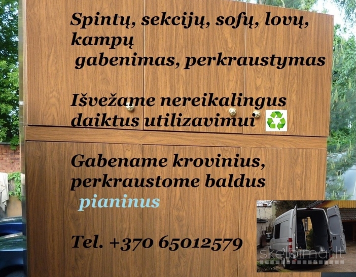 Spintų gabenimas, pernešimas +370 65012579