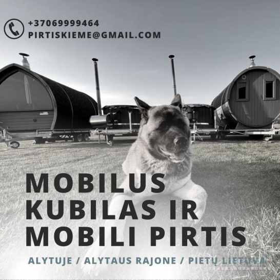 Nuomojame mobilią pirtį ir kubilą