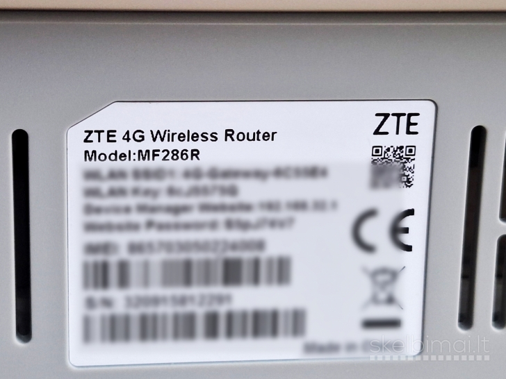 4G+ LTE modemas ZTE MF286R su maitinimo blokeliu