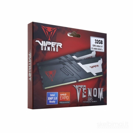 Atmintis 64 / 32 / 16GB DDR5 / DDR4 RAM, nauja, su LT garantija