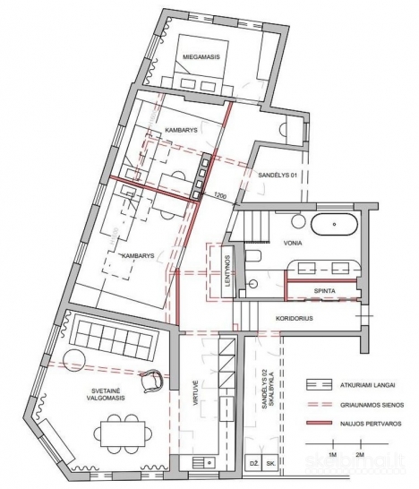 Parduodami du butai vienas šalia kito kurių bendras plotas 81,06 kv.m.Bokštų g.