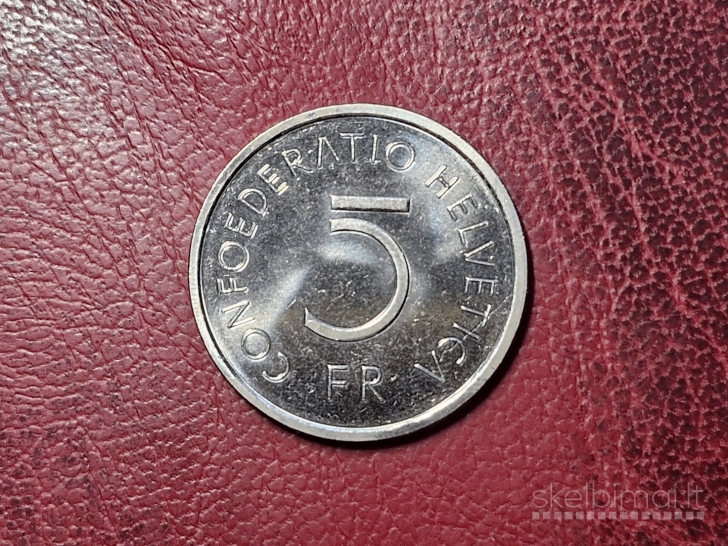 Šveicarija 5 frankai, 1976 KM# 54 Morato mūšio