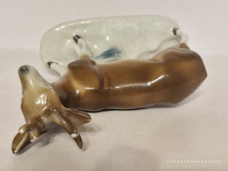 Porcelianinė figūrelė "Stirninas / Rehbock", Grafenthal GDR, apie 17cm.