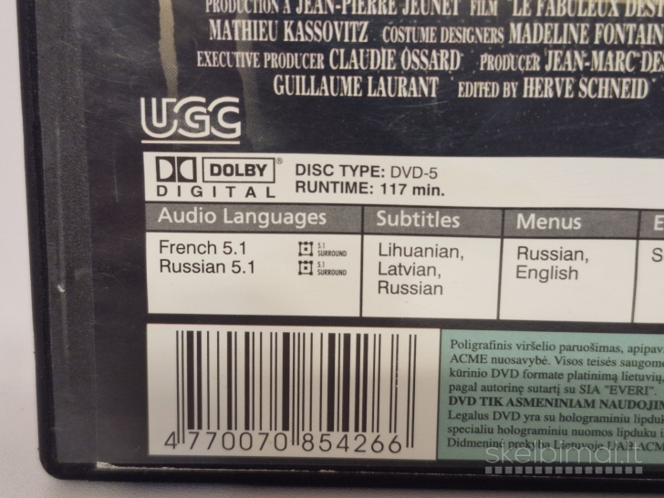 DVD filmas Amelija iš Monmartro