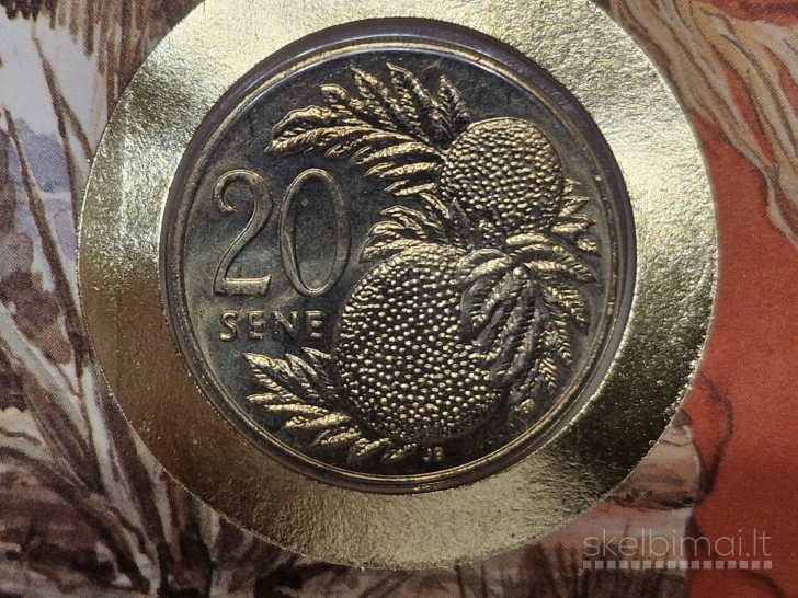 Samoa 20 senų, 1988 KM# 16 Numizmatiniame voke