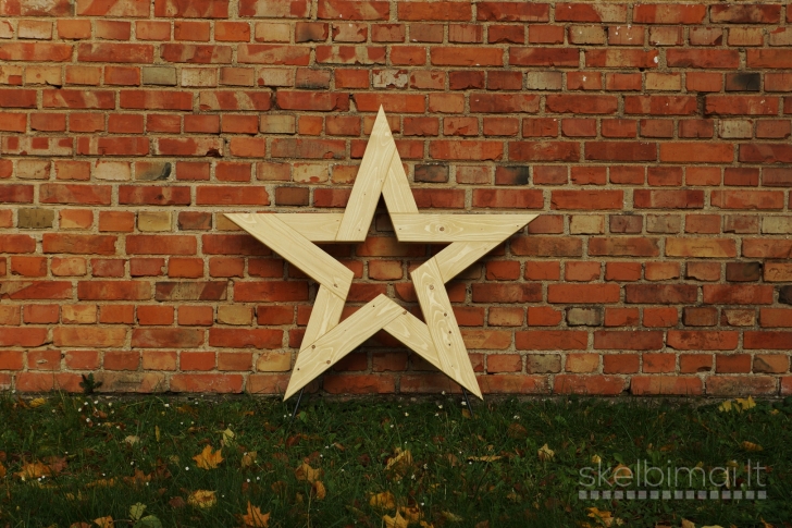 Dekoratyvinė medinė žvaigždė
