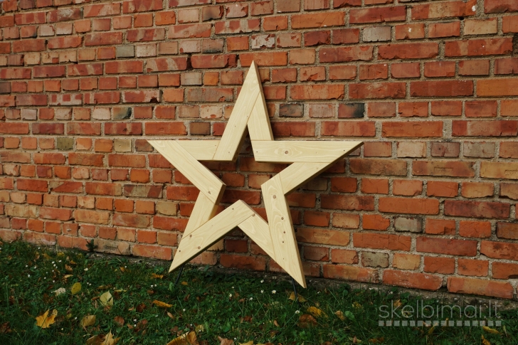Dekoratyvinė medinė žvaigždė