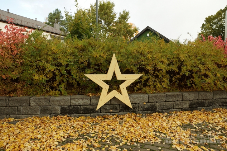 Dekoratyvinė medinė žvaigždė