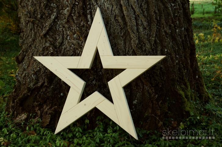 Dekoratyvinė medinė žvaigždė