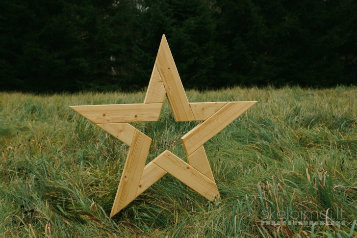 Dekoratyvinė medinė žvaigždė