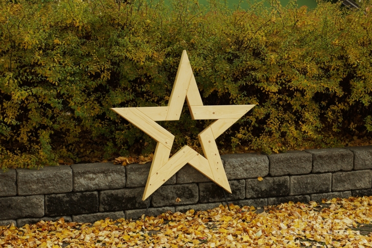 Dekoratyvinė medinė žvaigždė