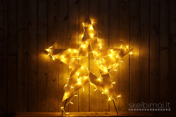 Dekoratyvinė medinė žvaigždė