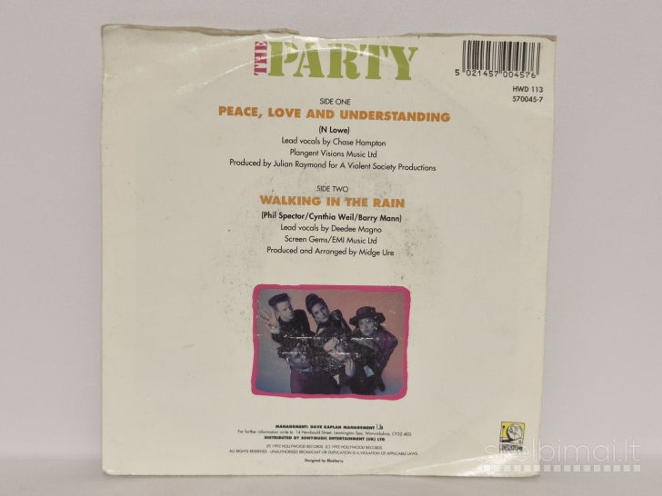 LP plokštelė The Party – Peace, Love And Understanding