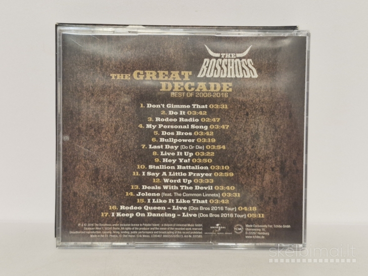 Audio CD The BossHoss – The Great Decade (Best Of 2006-2016)