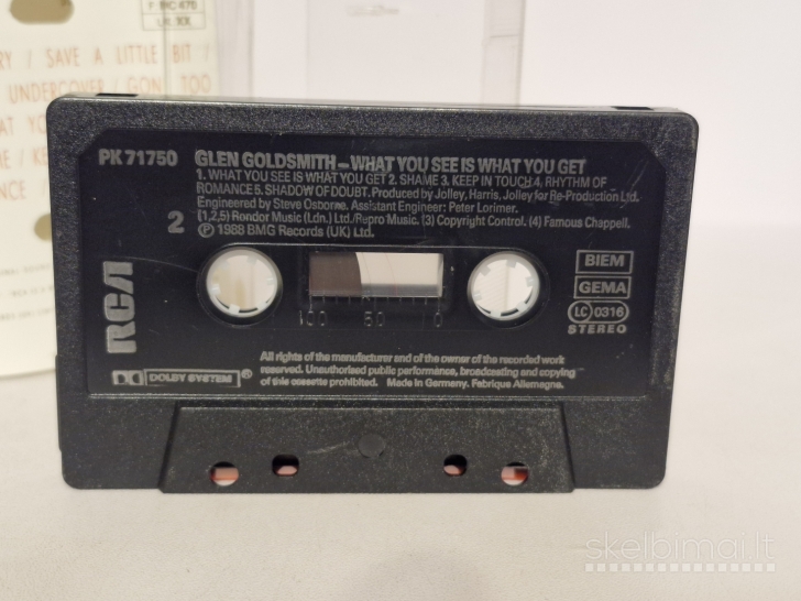 Audio kasetė Glen Goldsmith ‎– What You See Is What You Get