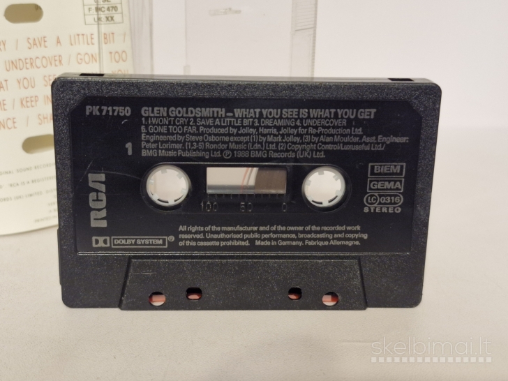 Audio kasetė Glen Goldsmith ‎– What You See Is What You Get