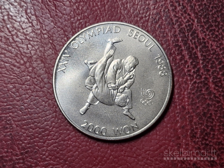 Pietų Korėja 2000 vonų, 1987 KM# 51 Dziudo