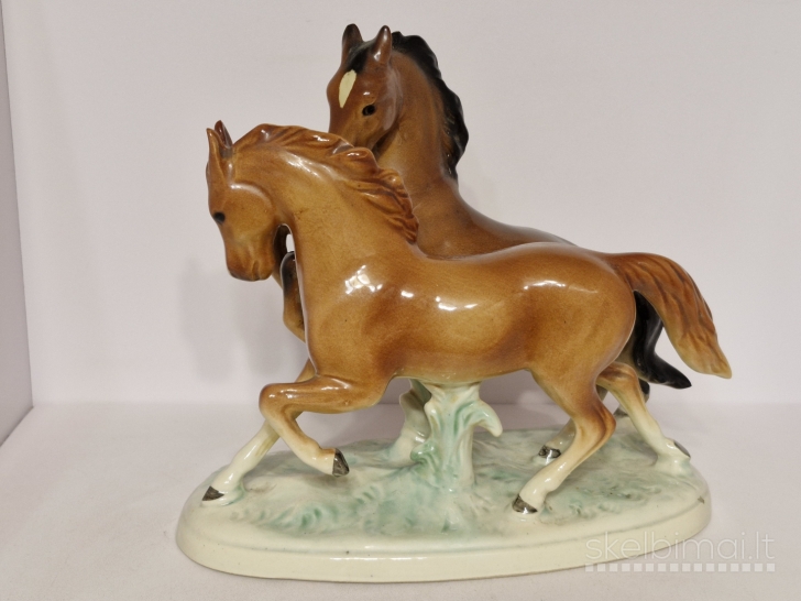 Keraminė figūra "Du arkliai", Western Germany ~ 21cm.