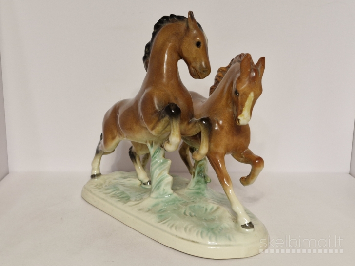 Keraminė figūra "Du arkliai", Western Germany ~ 21cm.