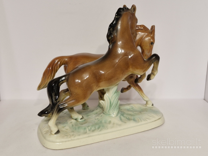 Keraminė figūra "Du arkliai", Western Germany ~ 21cm.