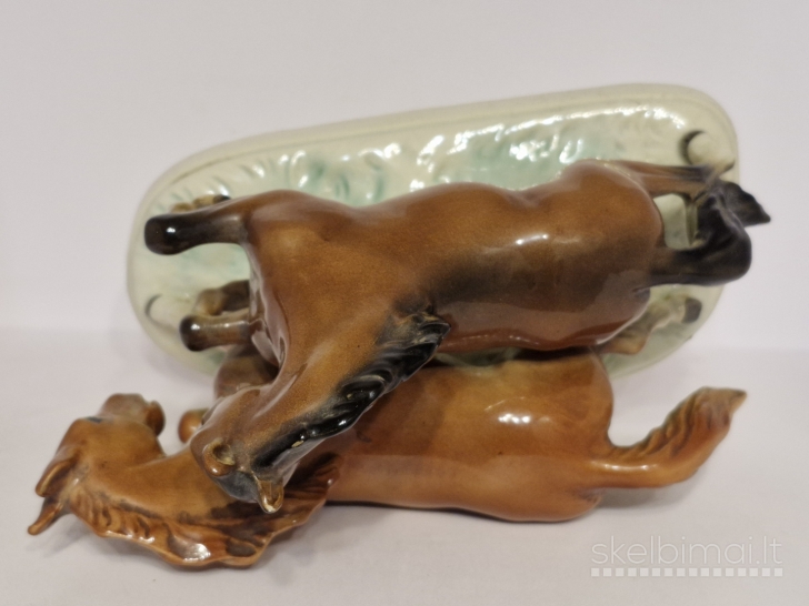 Keraminė figūra "Du arkliai", Western Germany ~ 21cm.