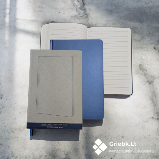 Akmens popieriaus užrašinė kietu viršeliu A5 (Mėlyna)