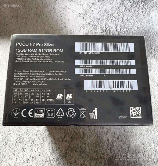 Xiaomi Poco F7 Pro l Naujas l Garantija