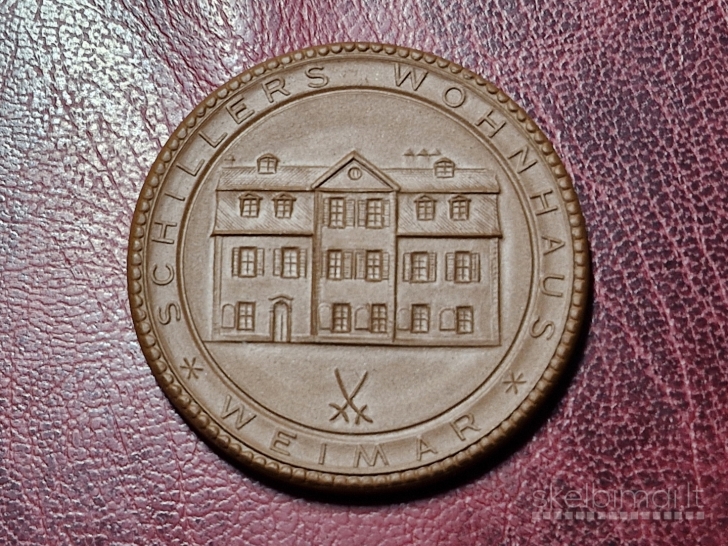 Porceliano medalis Friedrich von Schiller Meissen