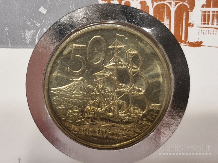 Naujoji Zelandija 50 centų, 1988 KM# 63 Numiz.voke