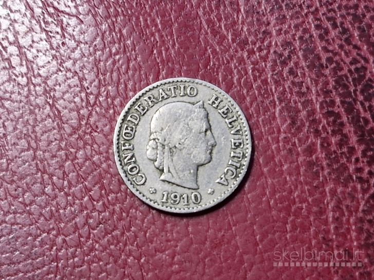 Šveicarija 5 rapenai, 1910 KM# 26