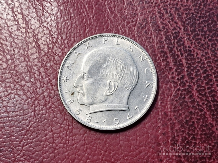 Vokietija 2 markės, 1966G KM# 116 Maksas Plankas