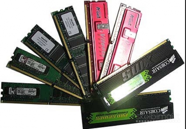 Stacionaru:RAM : DDR1; DDR2; DDR3.....ir SO SD RAM DIMM...SSD/HDD--SATA ir CPU