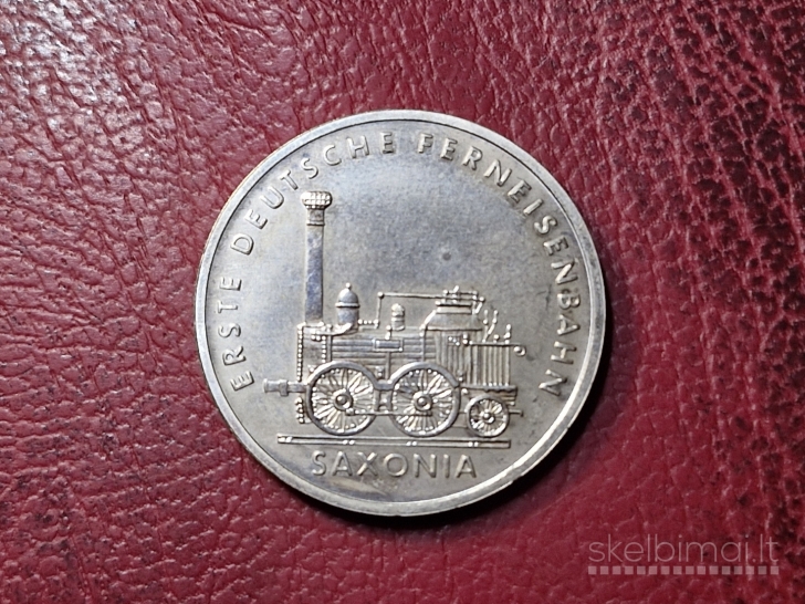 Vokietija - VDR 5 markės, 1988 KM# 120 geležinkeli