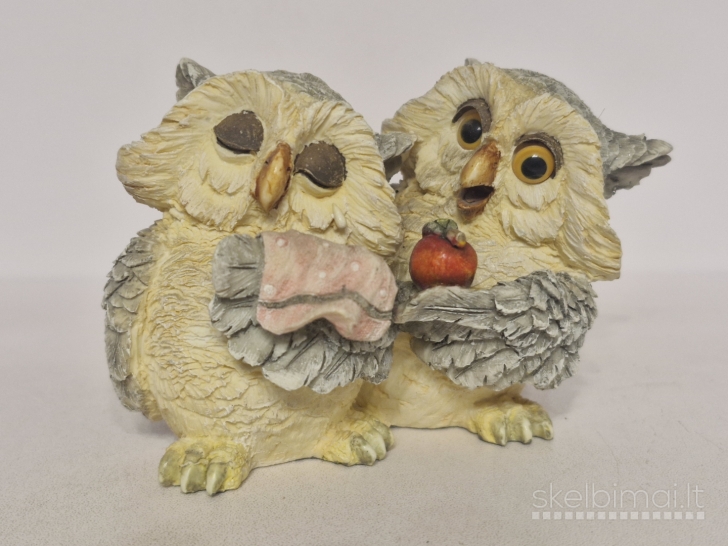 Miela dviejų pelėdžiukų figūrelė ~ 7cm.