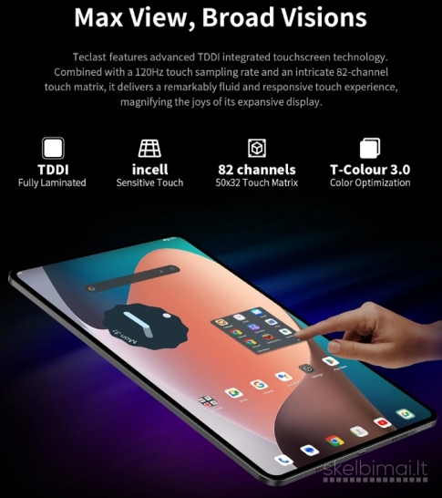 TECLAST 4K ULTRA TAB PC 11.0"COLIŲ AMOLED+5G+2SIM+GPS+IPTV
