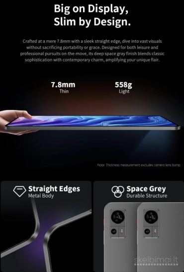 TECLAST 4K ULTRA TAB PC 11.0"COLIŲ AMOLED+5G+2SIM+GPS+IPTV