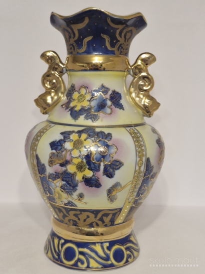 Dekoratyvinė rankomis tapyta vaza apie 30cm