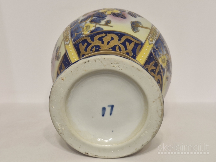 Dekoratyvinė rankomis tapyta vaza apie 30cm