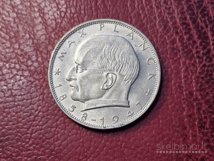 Vokietija 2 markės, 1966J KM# 116 Maksas Plankas