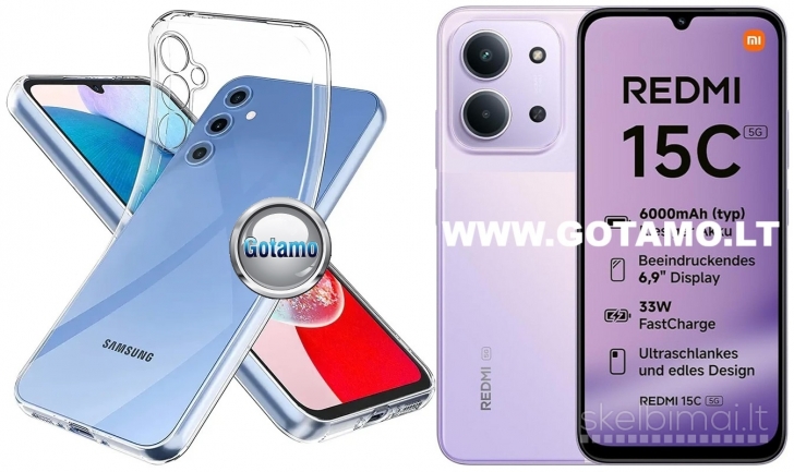 631 Skin silikoninis dėklas 1MM storio Xiaomi Redmi 15C telefonui