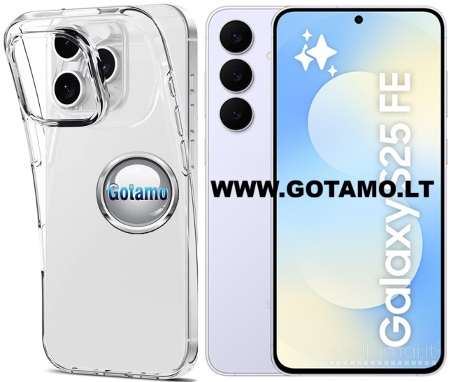 634 Skin silikoninis dėklas 2MM storio Samsung Galaxy S25 FE telefonui