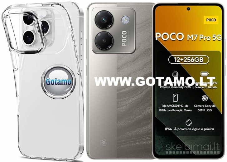 635 Skin silikoninis dėklas 2MM storio Xiaomi Poco M7 Pro 5G telefonui