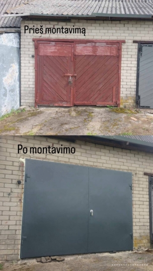Metaliniai, atveriami garažo vartai 