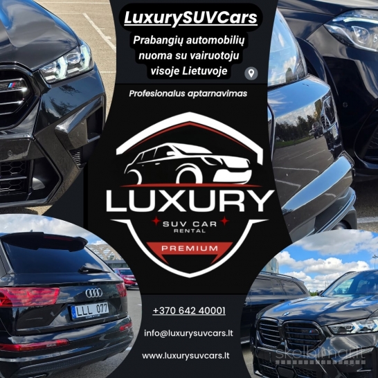 Prabangių visureigių nuoma su vairuotoju – visoje Lietuvoje