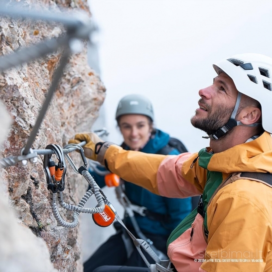 Via Ferrata įrangos nuoma - apraišai, savisaugos, šalmai www.turistinesprekes.lt